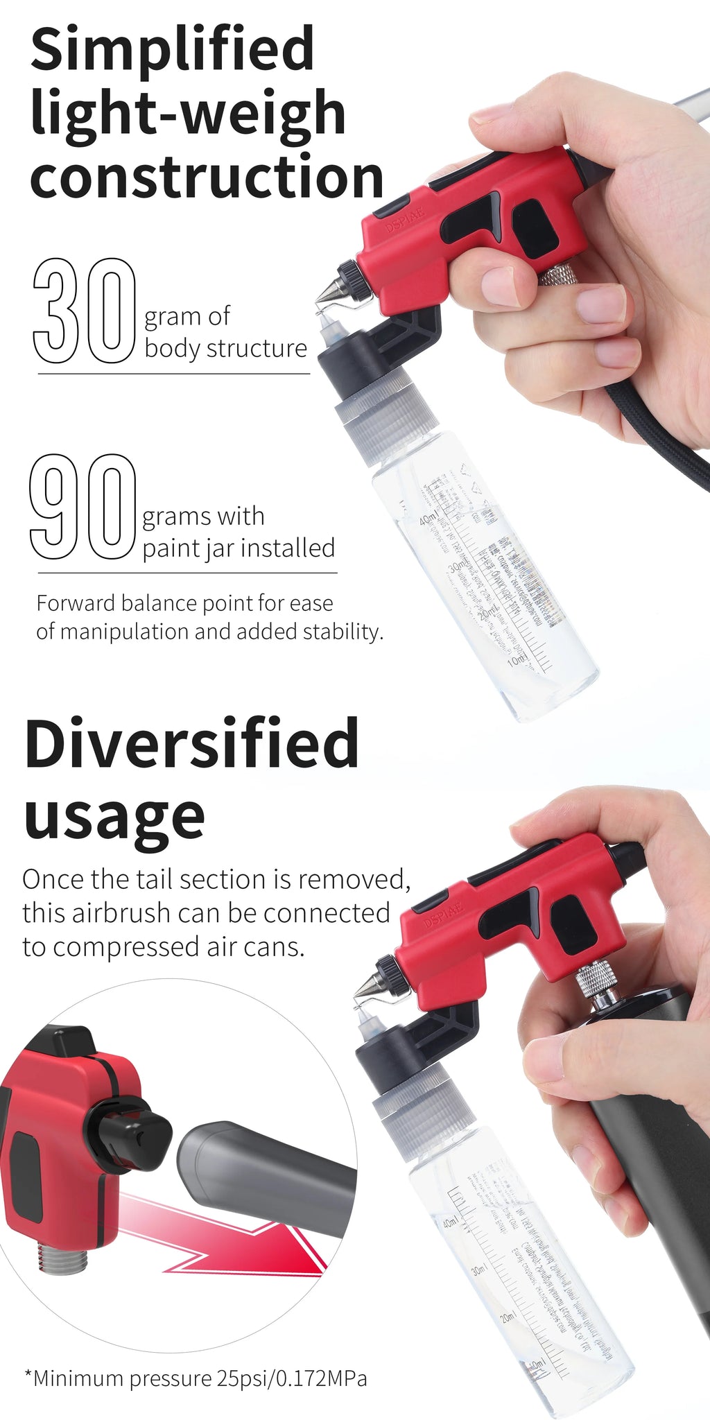 PT-AB Wash-Free Airbrush | DSPIAE | Tool