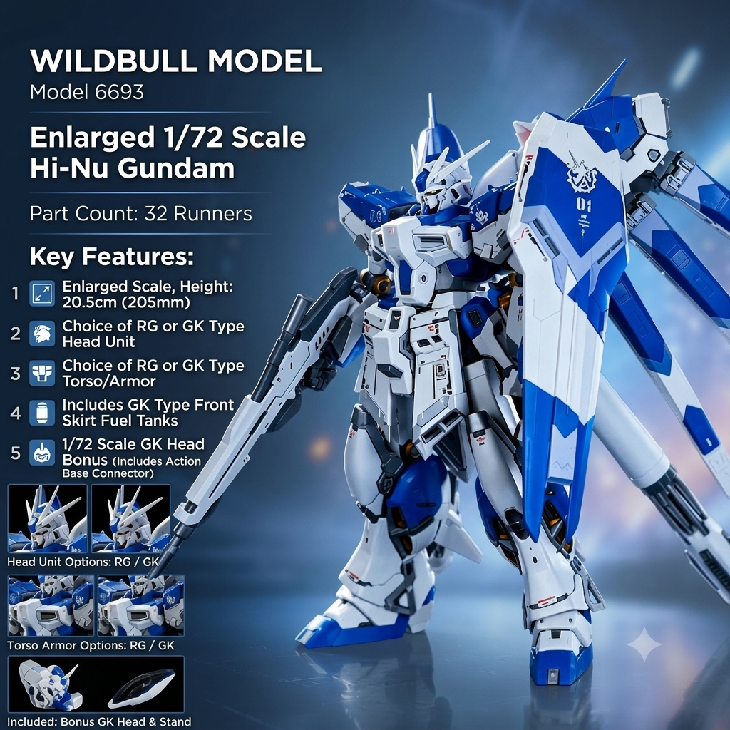 Hi-ν NU Gundam (RG Upscale) | Bison Model | 1/100 [August Release]