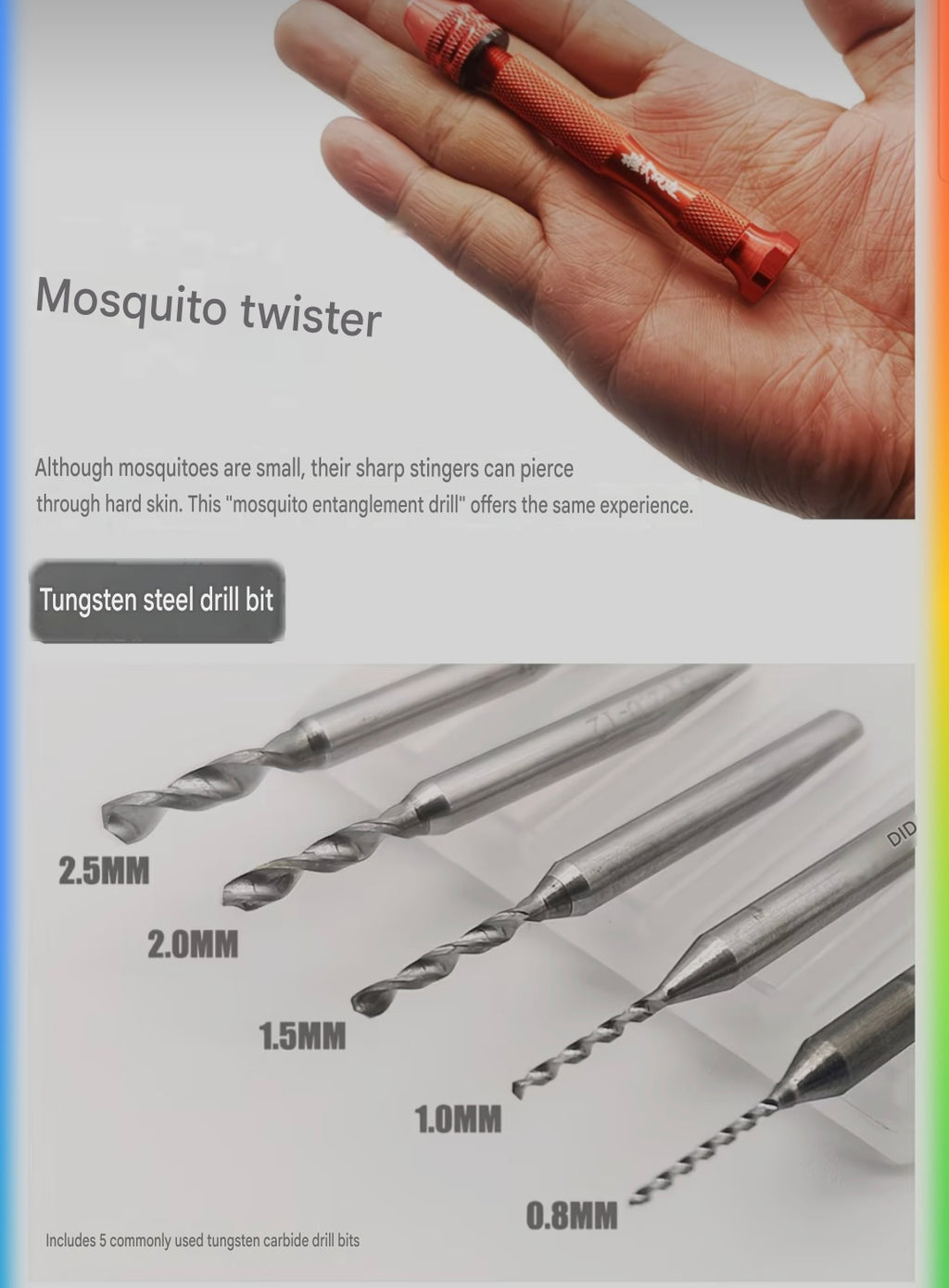 MS060 Mosquito-Grip Hand Drill + Full Set of Drill Bits | Modeplay
