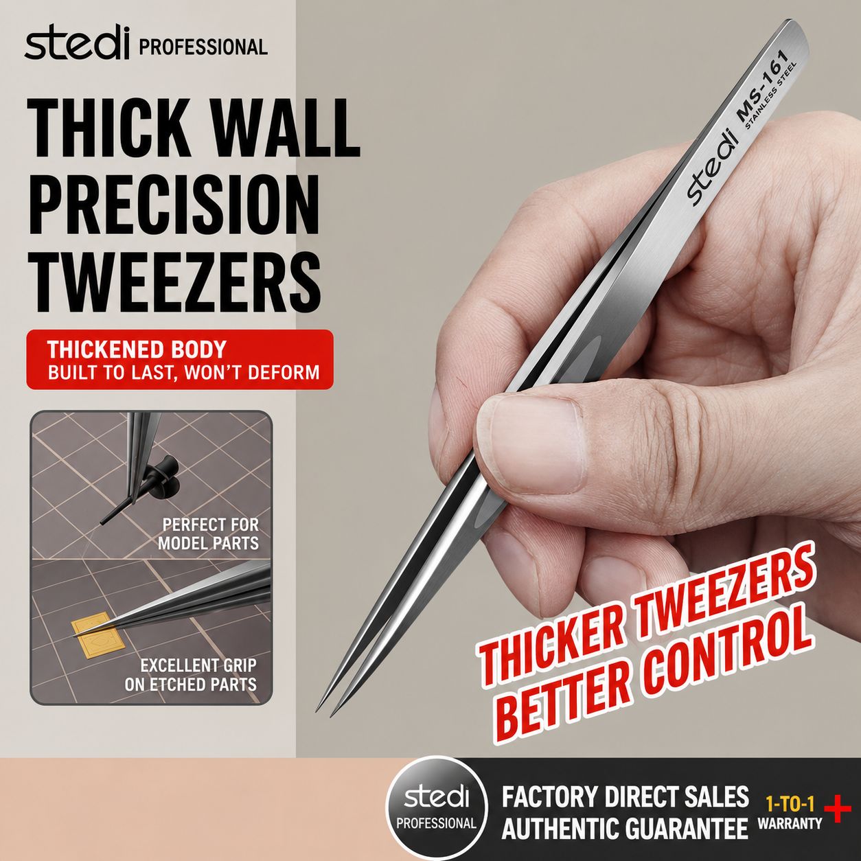 MS 160 High Grade Tweezers | Stedi| Tool