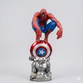 Spiderman With Cap's Shield - Age Of Ultron Saga Statue (45Cm) | Marvel Comics